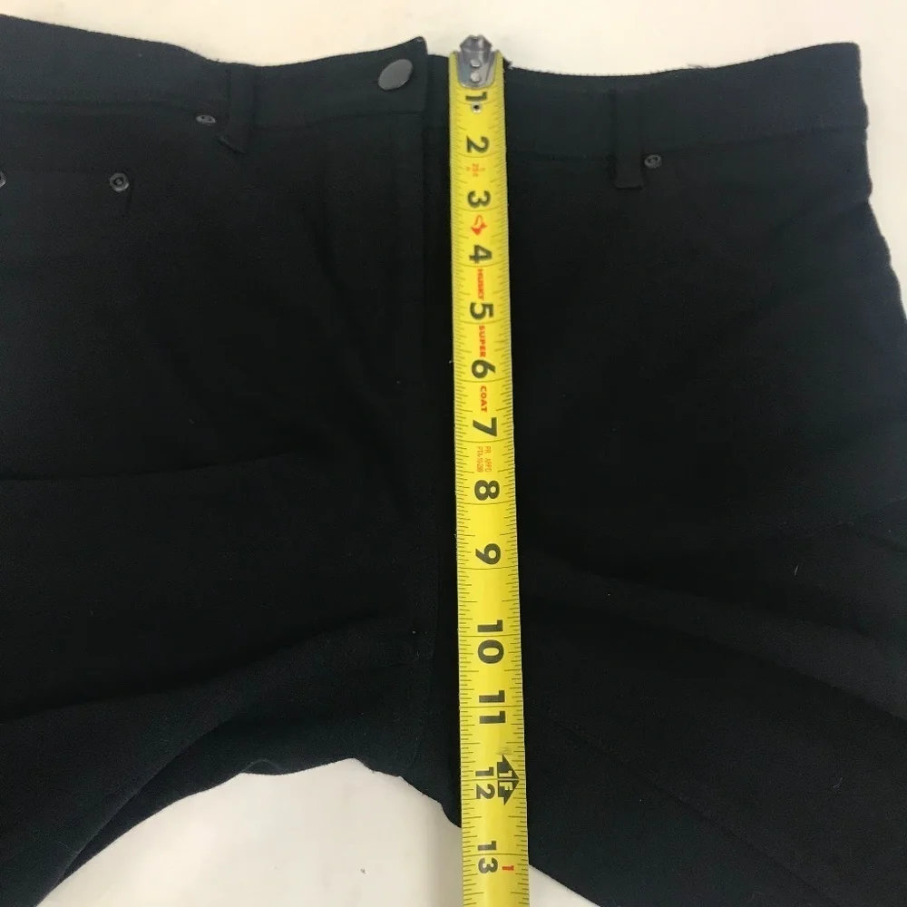 Laura Ashley Black Ponte Stretchy Knit Straight Leg Pant